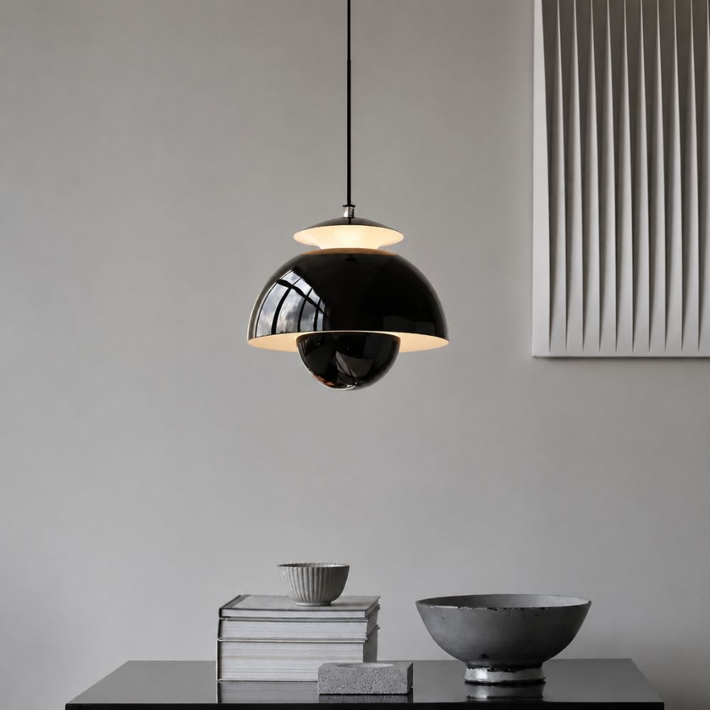 Regulowana lampa wisząca led z kopułą
