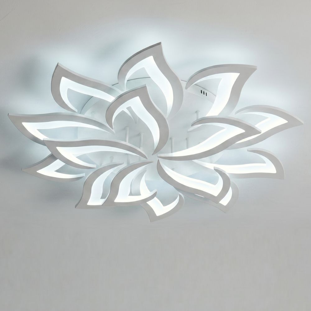 Nowoczesna kwiatowa ściemnialna lampa sufitowa LED
