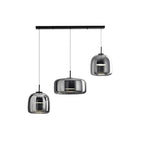 Nowoczesna lampa sufitowa z szklaną kloszem i LED, styl retro