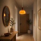 Minimalistyczna szklana lampa wisząca