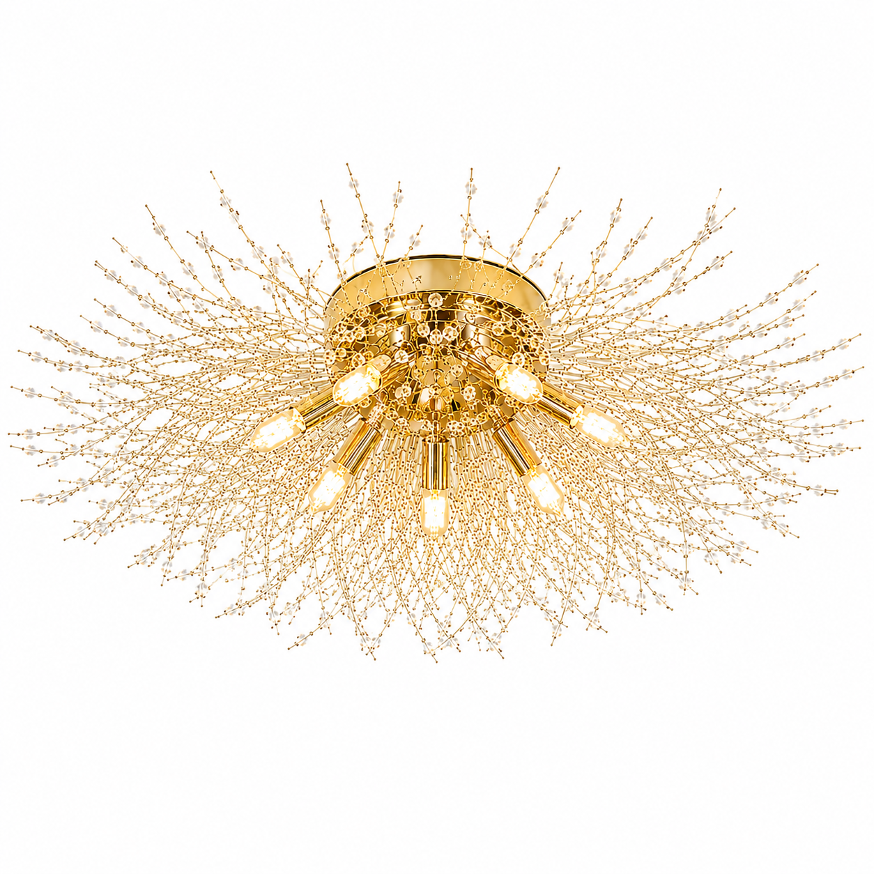 Lampa sufitowa Dandelion Crystal – nowoczesny żyrandol w stylu fajerwerków