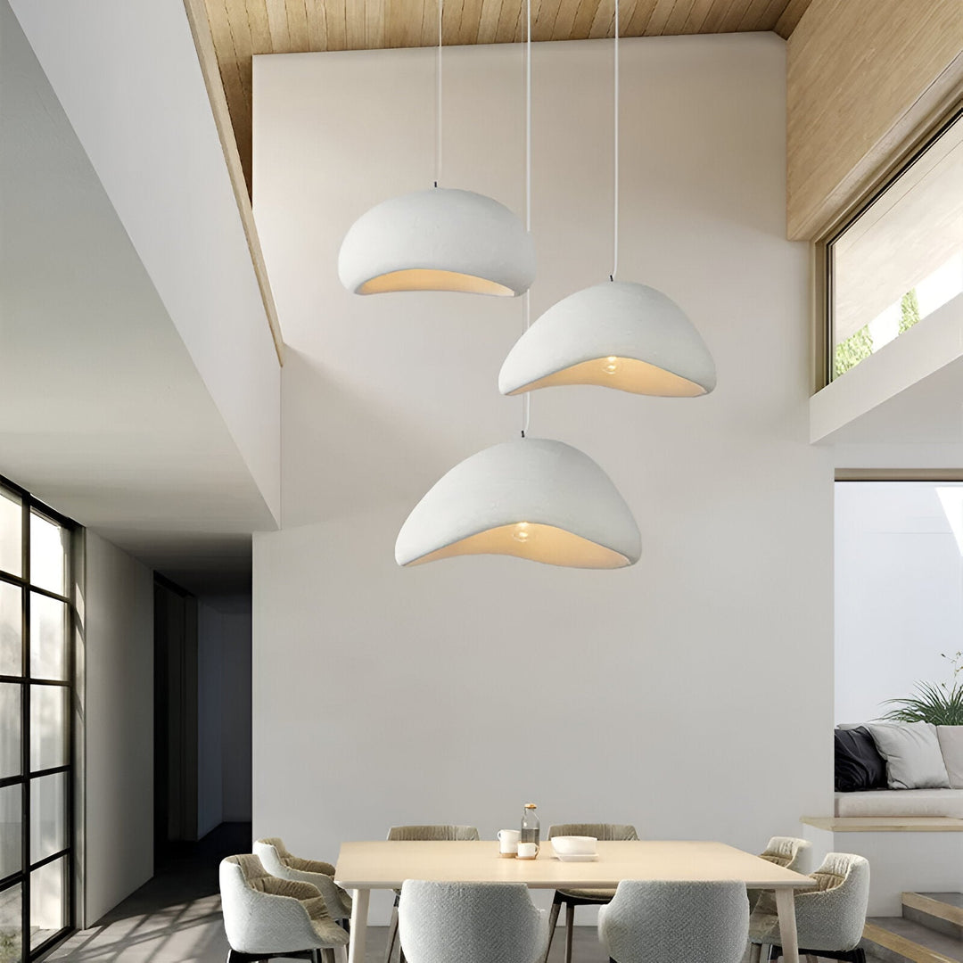 Lampa sufitowa Wabi Sabi z włókna szklanego, styl nordycki