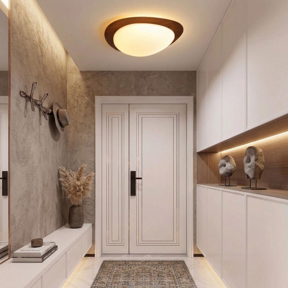 Lampa Sufitowa Drewniana Scandinavian LED