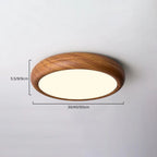 Lampa Sufitowa Drewniana Okrągła LED