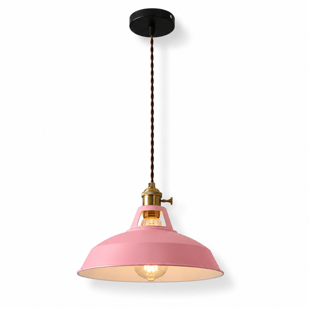 Minimalistyczna lampa wisząca w stylu industrialnym z matowym wykończeniem