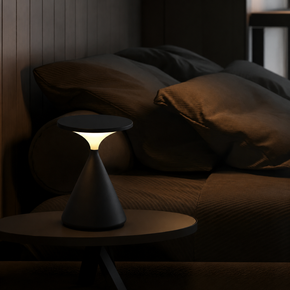 Designerska lampa stołowa LED z dotykowym sterowaniem