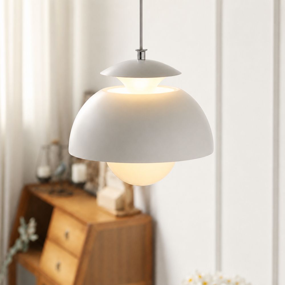 Regulowana lampa wisząca led z kopułą