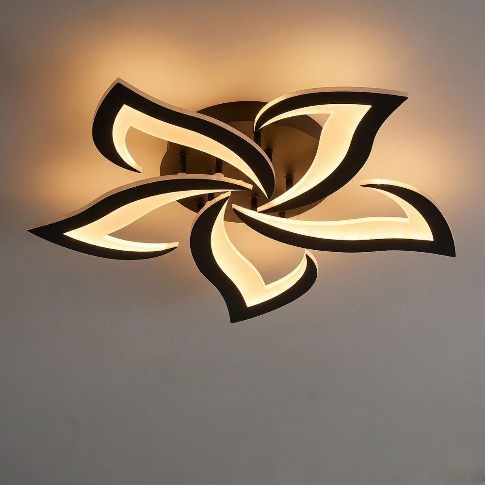 Nowoczesna kwiatowa ściemnialna lampa sufitowa LED