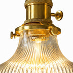 Nordycka lampa wisząca z ryflowanego szkła