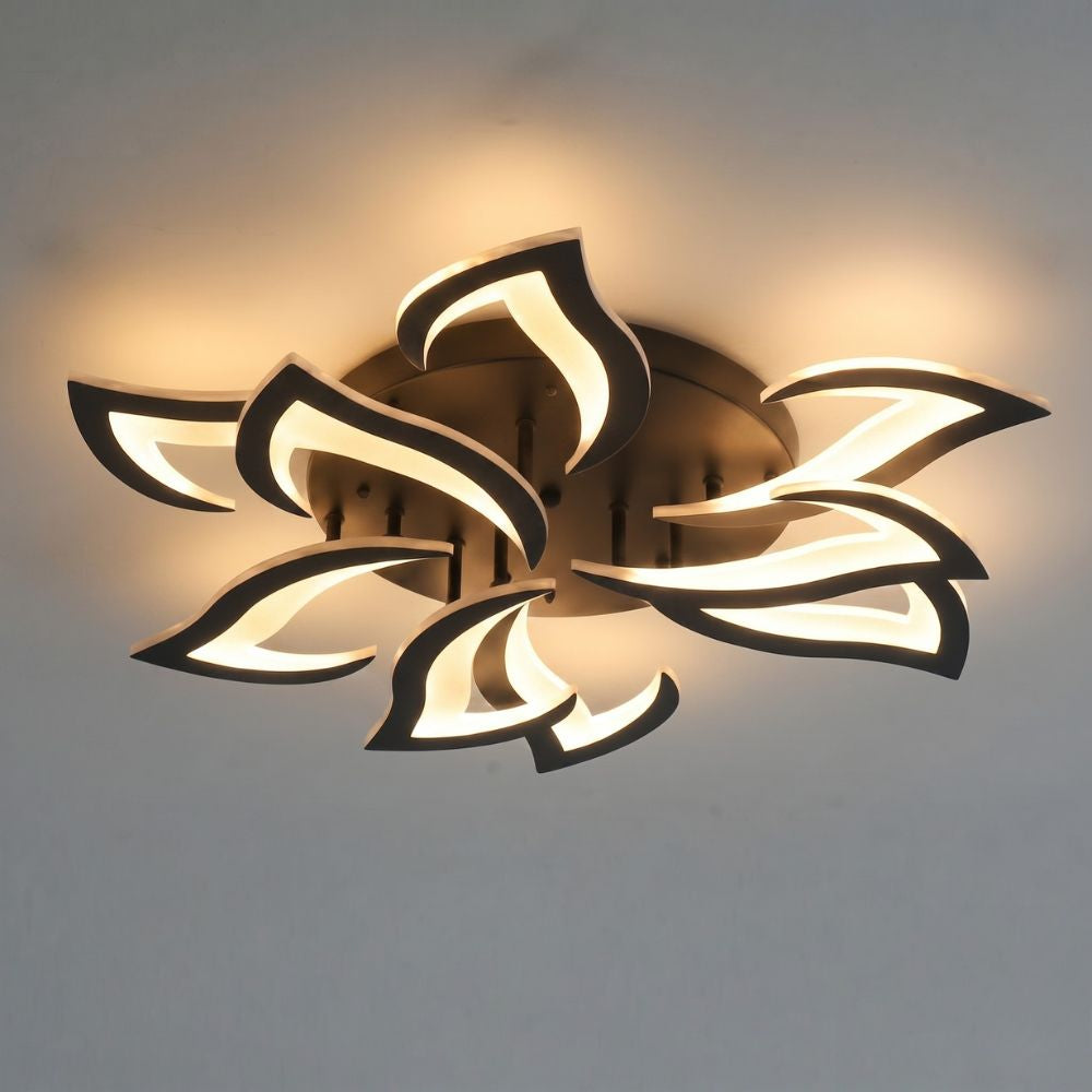 Nowoczesna kwiatowa ściemnialna lampa sufitowa LED