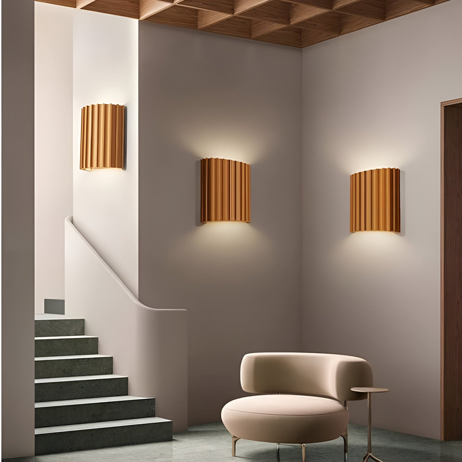 Nowoczesna lampa ścienna Clarity z żywicy, styl nordycki