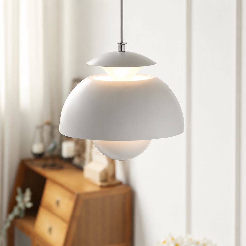 Regulowana lampa wisząca led z kopułą