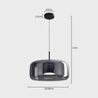 Nowoczesna lampa sufitowa z szklaną kloszem i LED, styl retro