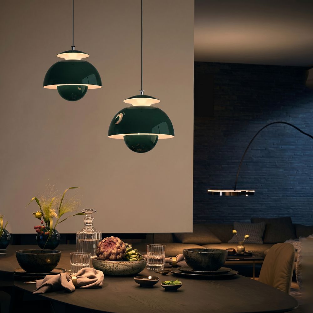 Regulowana lampa wisząca led z kopułą