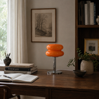 Szklana lampa stołowa Macaron – oświetlenie nastrojowe