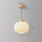 Minimalistyczna lampa wisząca o delikatnym blasku
