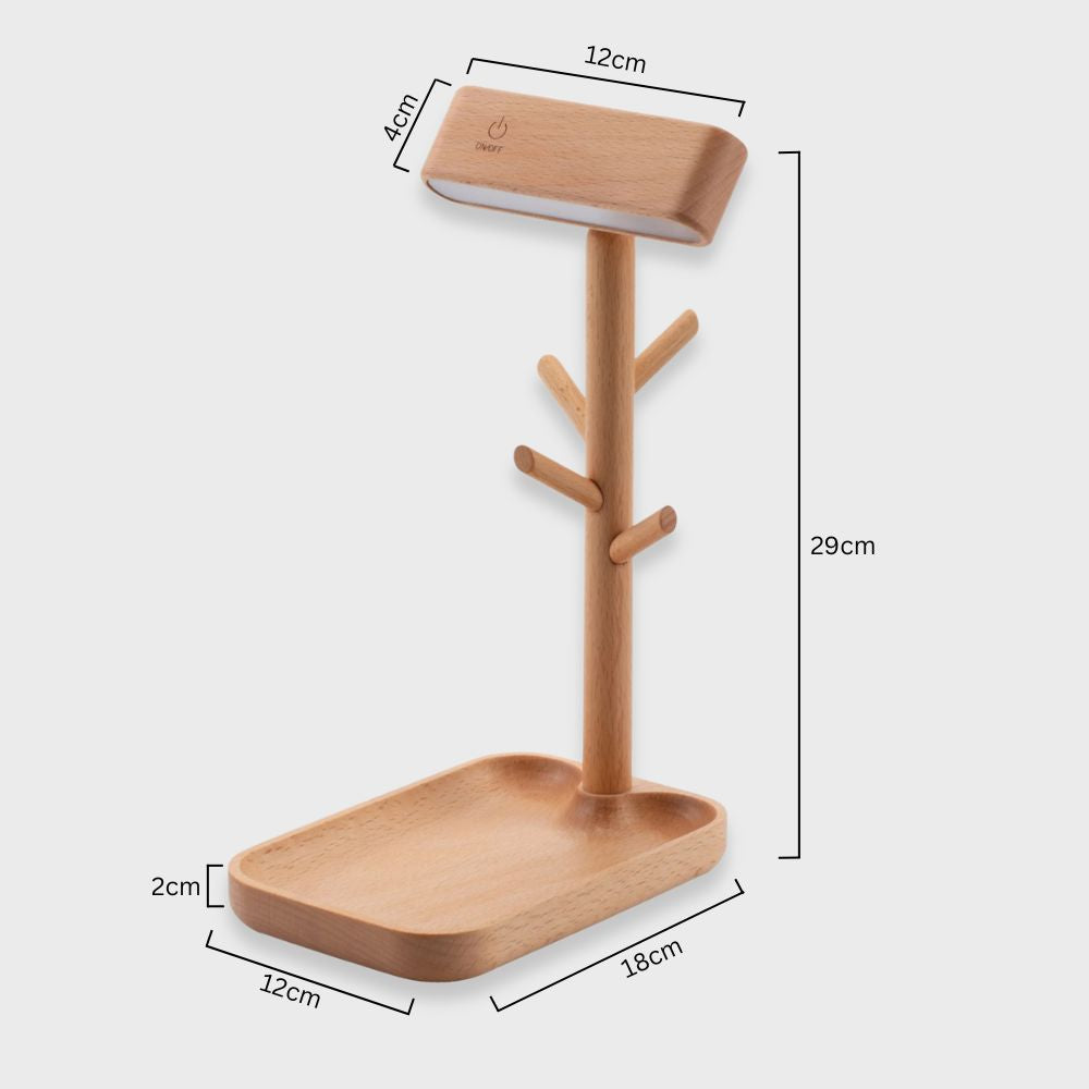 Lampa stołowa z miejscem do przechowywania – nowoczesny design