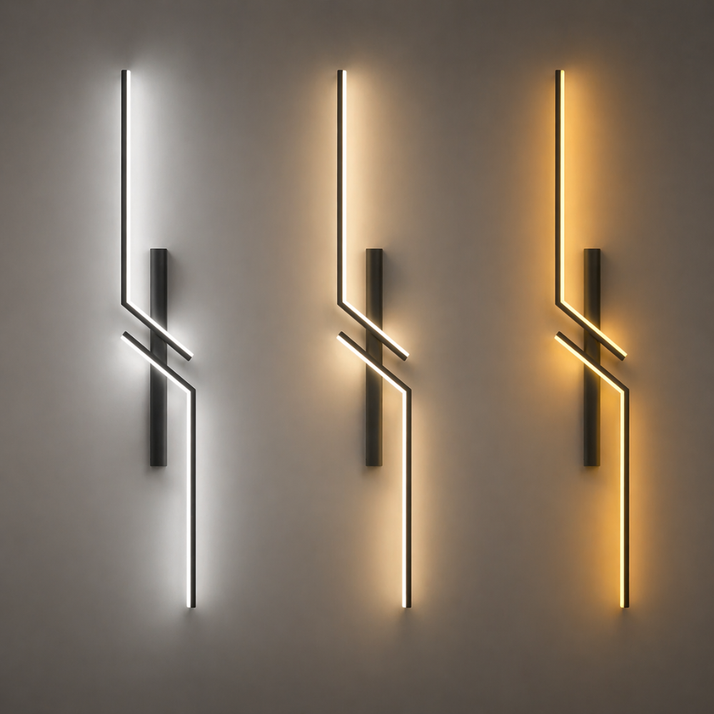 Nowoczesna geometryczna lampa ścienna LED