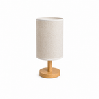 Nowoczesna minimalistyczna lampa stołowa z tkaniny