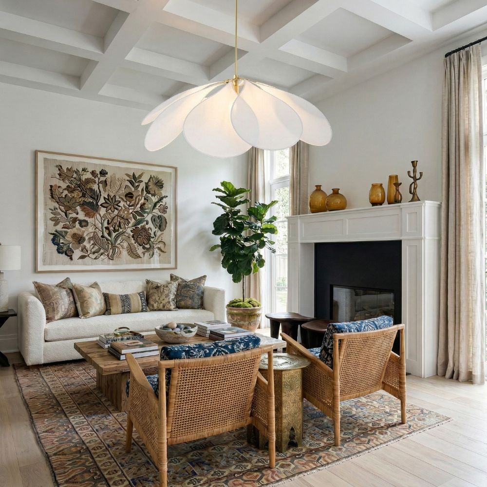 Lampa wisząca w kształcie kwiatu – nowoczesny design