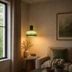 Minimalistyczna szklana lampa wisząca