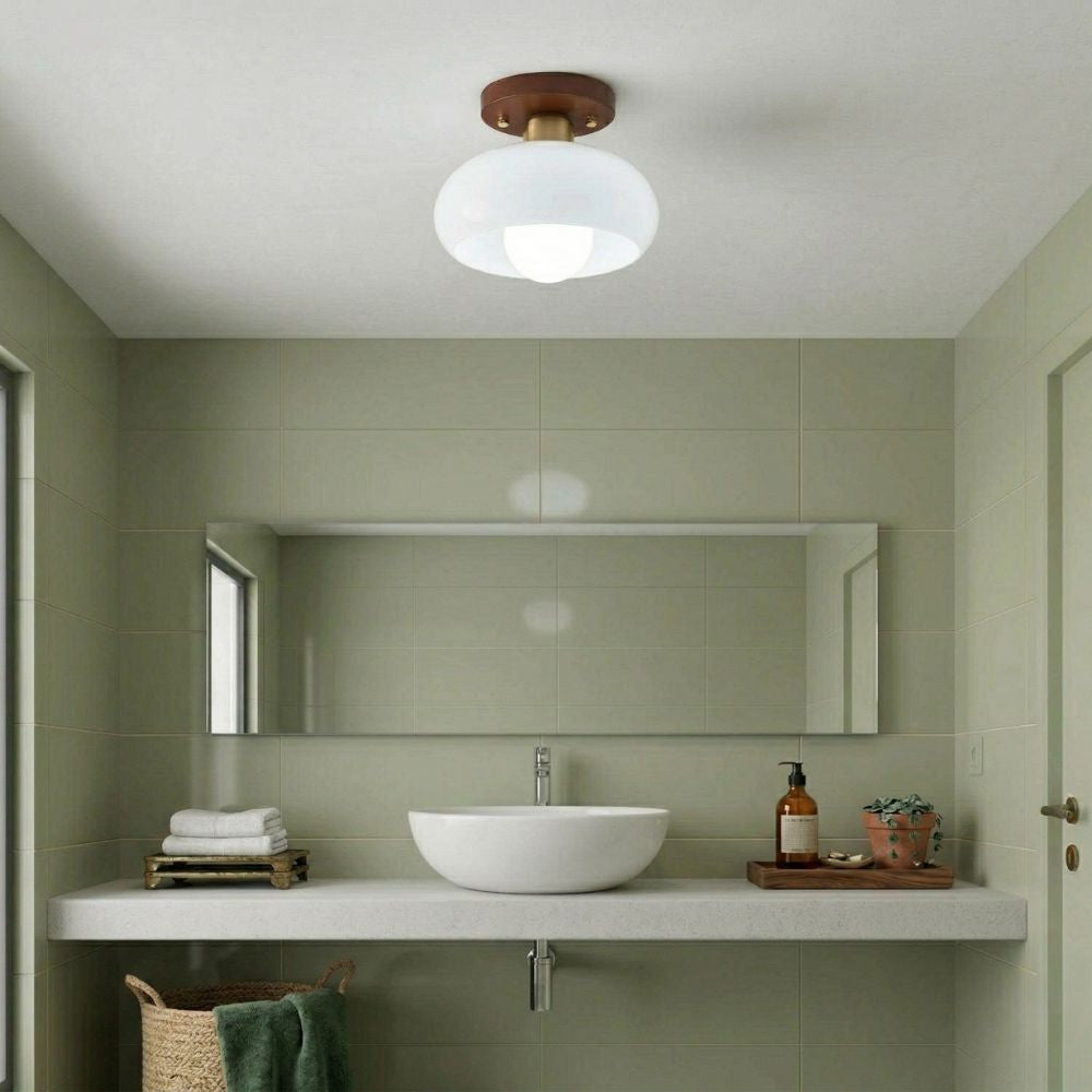 Lampa Sufitowa Vintage Biała LED