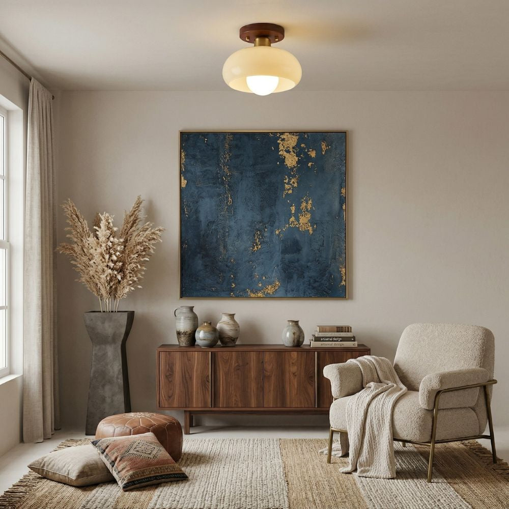 Lampa Sufitowa Vintage Biała LED