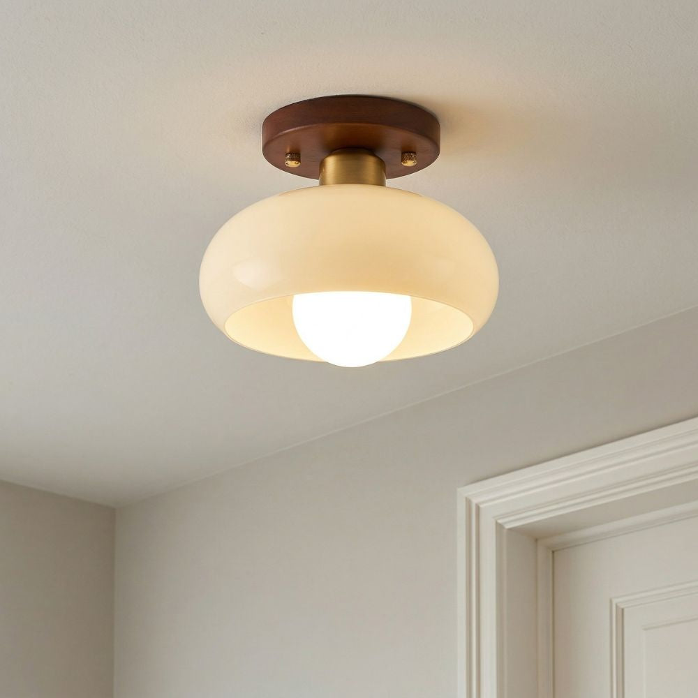 Lampa Sufitowa Vintage Biała LED