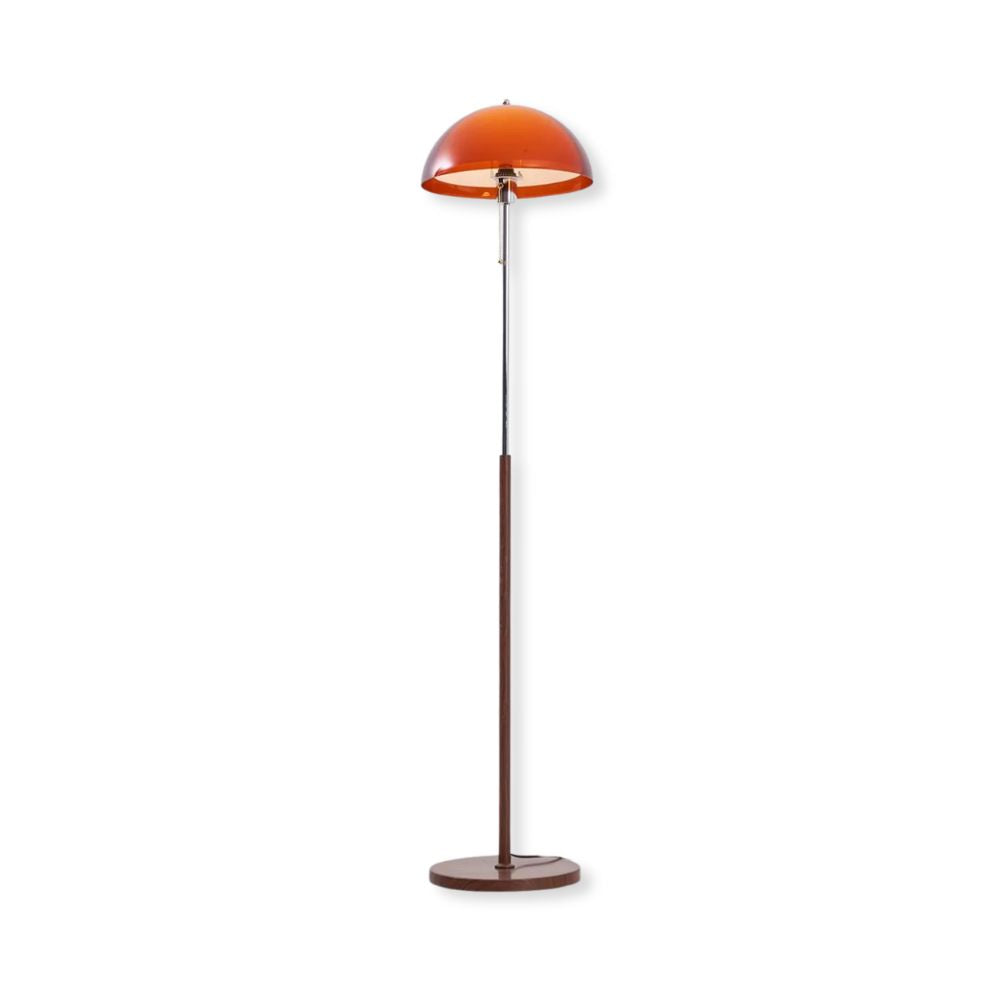 Nowoczesna lampa podłogowa led z kulą szklaną