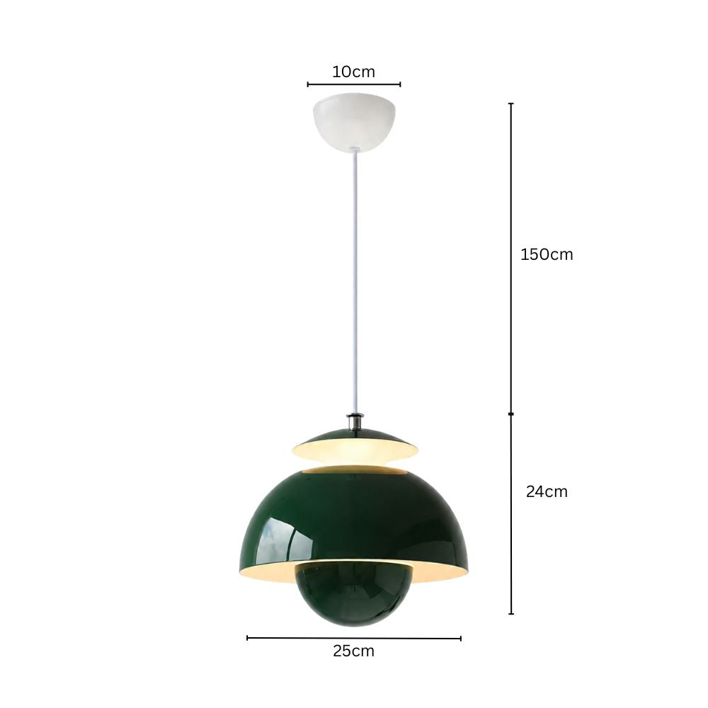 Regulowana lampa wisząca led z kopułą