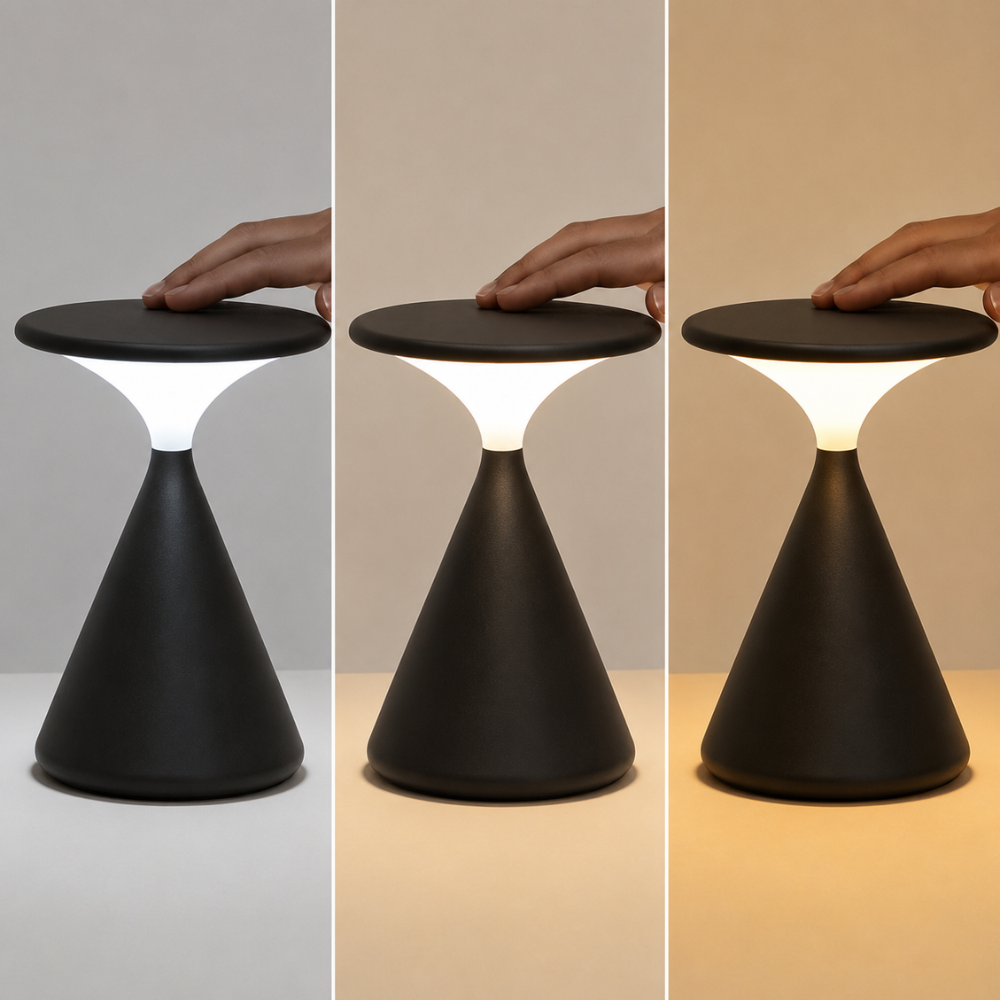 Designerska lampa stołowa LED z dotykowym sterowaniem