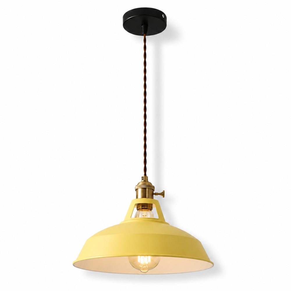Minimalistyczna lampa wisząca w stylu industrialnym z matowym wykończeniem