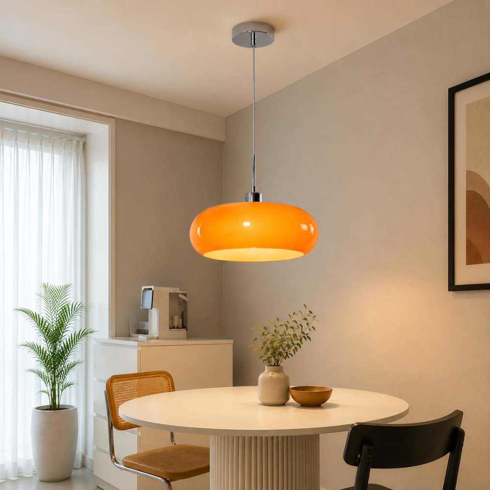 Retro lampa sufitowa w kształcie jajka