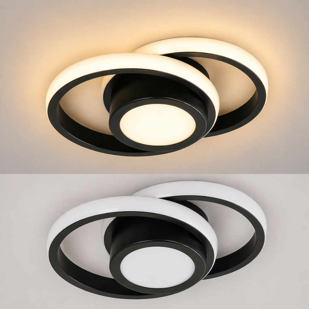 Nowoczesna Lampa sufitowa LED w kształcie kwadratu i koła