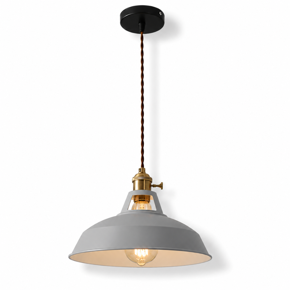 Minimalistyczna lampa wisząca w stylu industrialnym z matowym wykończeniem