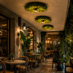 Rustykalna botaniczna lampa sufitowa do montażu wpuszczanego