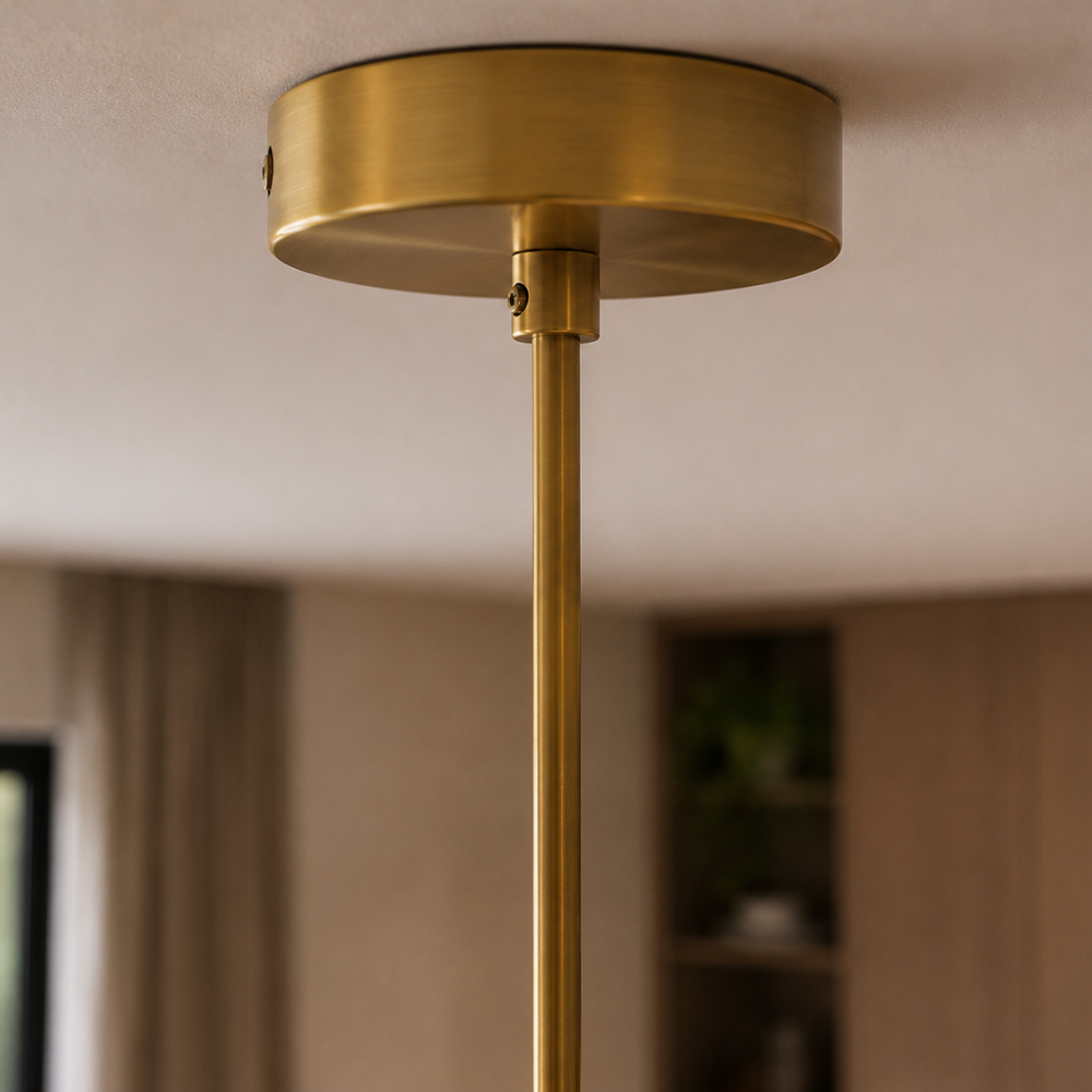 Minimalistyczna szklana lampa wisząca w kształcie owalnego pierścienia