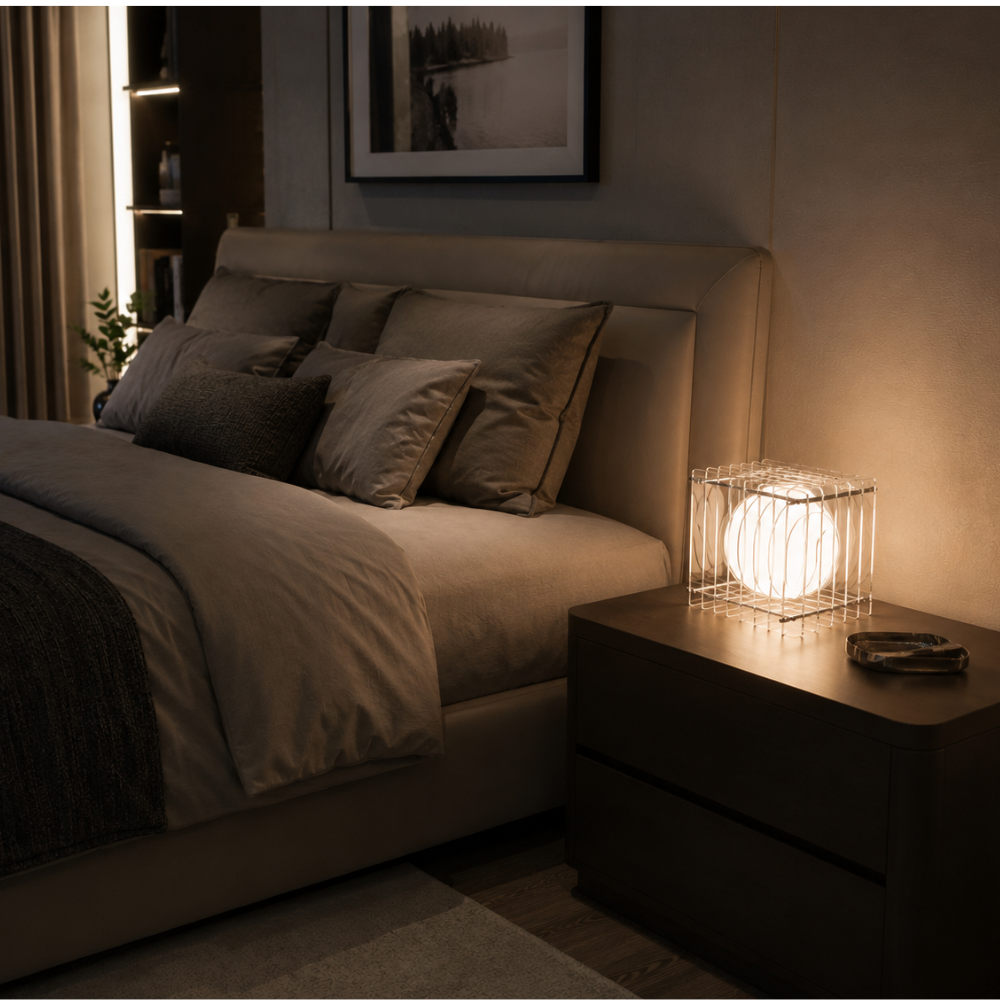 Lampa nastrojowa MoonCube z warstwowego akrylu