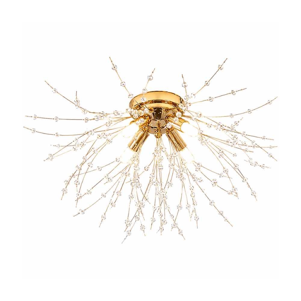 Lampa sufitowa Dandelion Crystal – nowoczesny żyrandol w stylu fajerwerków