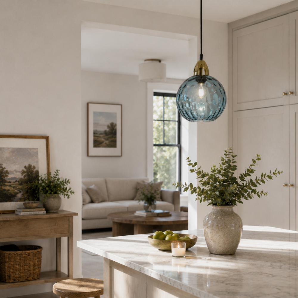 Kolorowa szklana lampa wisząca do nowoczesnych wnętrz