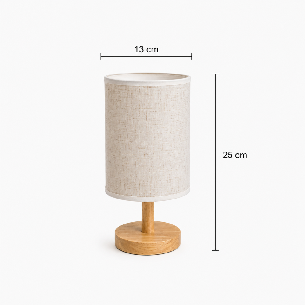Nowoczesna minimalistyczna lampa stołowa z tkaniny