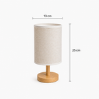 Nowoczesna minimalistyczna lampa stołowa z tkaniny