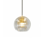 Lampa wisząca z ryflowanego szkła