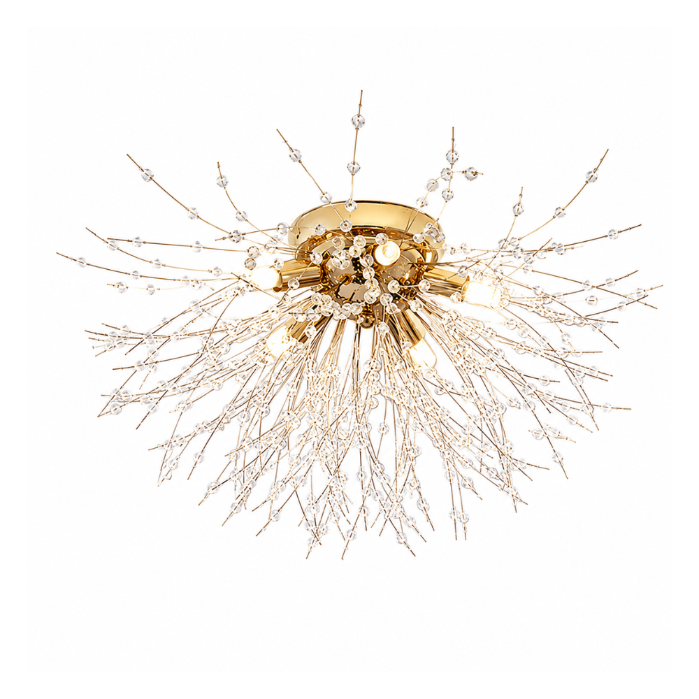 Lampa sufitowa Dandelion Crystal – nowoczesny żyrandol w stylu fajerwerków