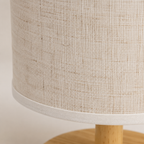 Nowoczesna minimalistyczna lampa stołowa z tkaniny