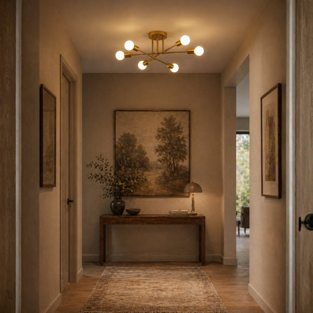 Minimalistyczna nowoczesna lampa sufitowa LED w stylu skandynawskim