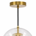 Lampa wisząca z ryflowanego szkła
