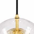Lampa wisząca z ryflowanego szkła