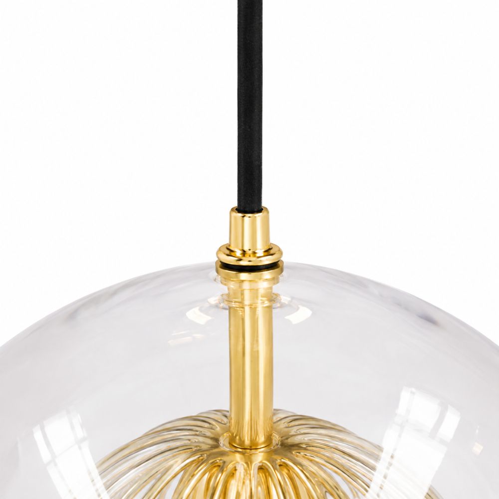Lampa wisząca z ryflowanego szkła