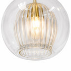 Lampa wisząca z ryflowanego szkła